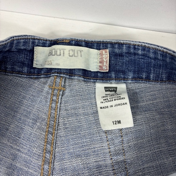 Levi's Western Denim and Pink Tiered Maxi Skirt Size 12 - Picture 6 of 7